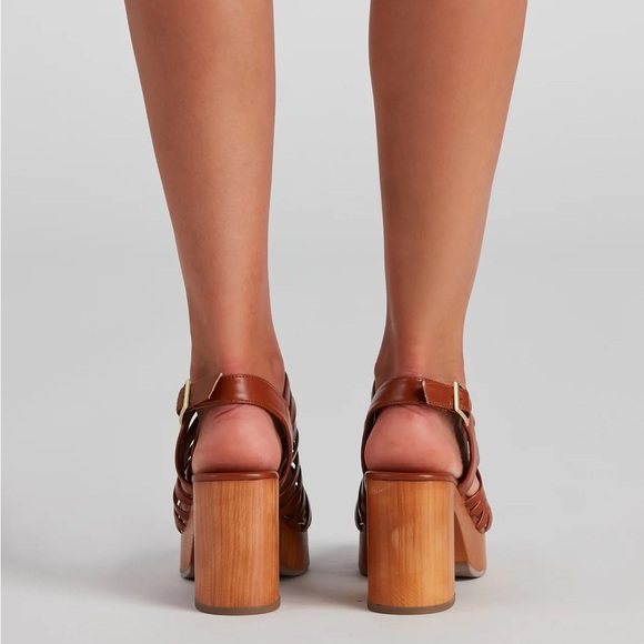 Windsor Platform Sandals with Woven Straps - Picture 9 of 9